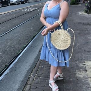 Midi light blue dress